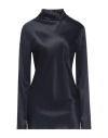 Jucca Woman Top Navy Blue Size 6 Silk, Elastane