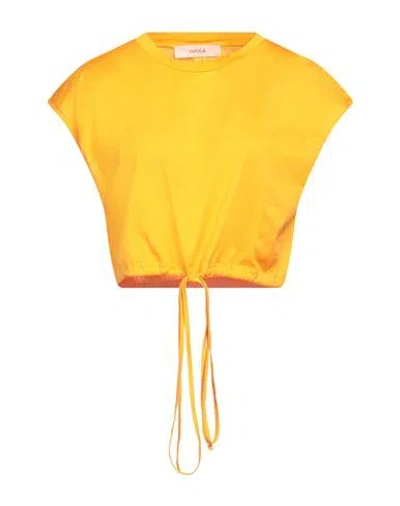 Jucca Woman Top Ocher Size M Cotton In Yellow