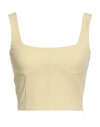 Jucca Woman Top Pastel Yellow Size 8 Viscose, Polyester, Elastane