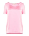 Jucca Woman Top Pink Size 8 Silk, Elastane