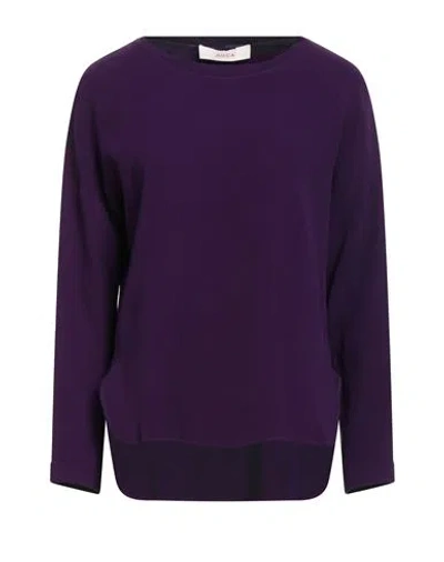 Jucca Woman Top Purple Size 10 Viscose, Elastane