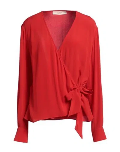 Jucca Woman Top Red Size 10 Acetate, Silk