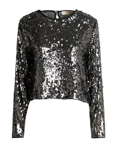 Jucca Woman Top Silver Size 6 Polyamide, Elastane