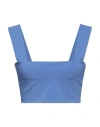 Jucca Woman Top Slate Blue Size 10 Viscose, Elastane In Blue