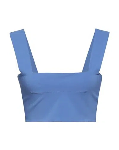 Jucca Woman Top Slate Blue Size 10 Viscose, Elastane