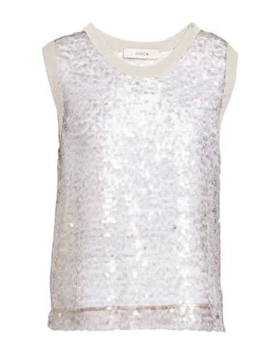 Jucca Woman Top Taupe Size 6 Polyester, Cotton In Grey