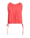 Jucca Woman Top Tomato Red Size 8 Acetate, Silk In Tomato Red
