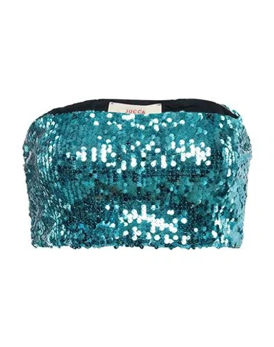 Jucca Woman Top Turquoise Size 8 Polyamide, Elastane In Green