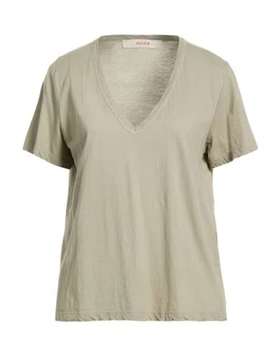 Jucca Woman T-shirt Khaki Size Xl Cotton In Multi