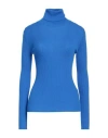 Jucca Woman Turtleneck Blue Size S Virgin Wool In Blue