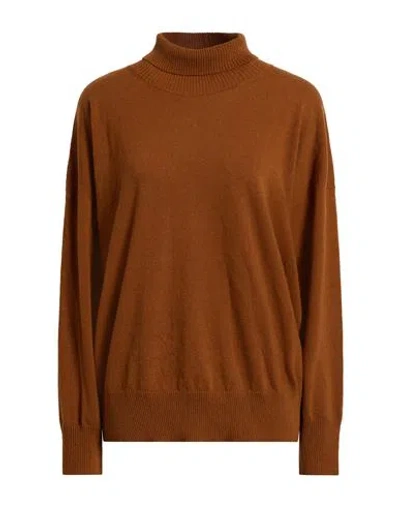 Jucca Woman Turtleneck Camel Size L Cashmere In Brown