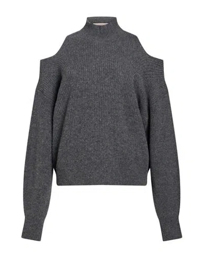 Jucca Woman Turtleneck Charcoal Size L Virgin Wool In Grey
