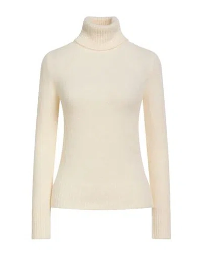 Jucca Woman Turtleneck Cream Size S Alpaca Wool, Wool, Polyamide, Elastane In White