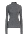 Jucca Woman Turtleneck Grey Size M Wool, Viscose, Polyamide, Metal, Cashmere