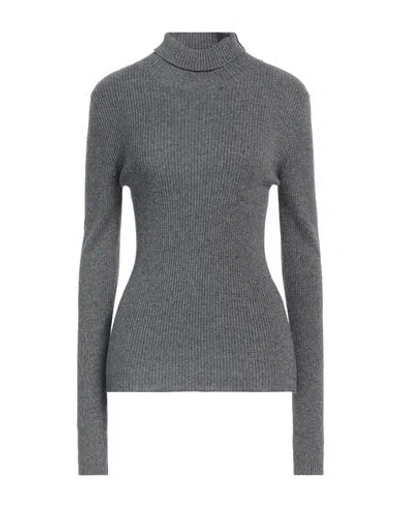 Jucca Woman Turtleneck Grey Size M Wool, Viscose, Polyamide, Metal, Cashmere