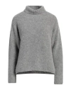 Jucca Woman Turtleneck Grey Size S Acrylic, Alpaca Wool, Polyamide, Wool In Grey