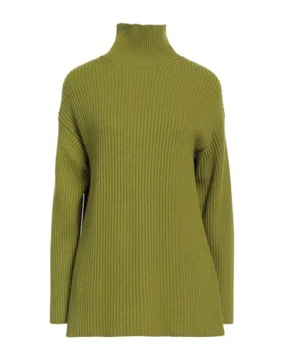 Jucca Woman Turtleneck Lime Green Size L Wool, Polyamide, Cashmere