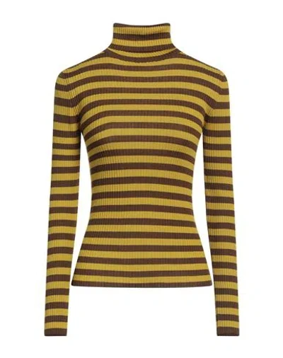 Jucca Woman Turtleneck Mustard Size M Virgin Wool