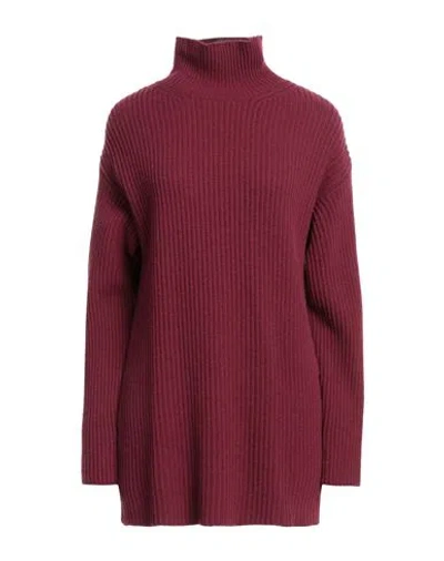 Jucca Woman Turtleneck Plum Size L Wool, Polyamide, Cashmere In Purple