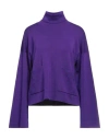 Jucca Woman Turtleneck Purple Size M Virgin Wool
