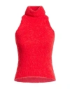 Jucca Woman Turtleneck Red Size M Alpaca Wool, Wool, Polyamide, Elastane In Red