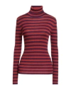 Jucca Woman Turtleneck Rust Size L Virgin Wool In Brown