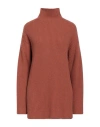 Jucca Woman Turtleneck Rust Size L Wool, Polyamide, Cashmere In Red