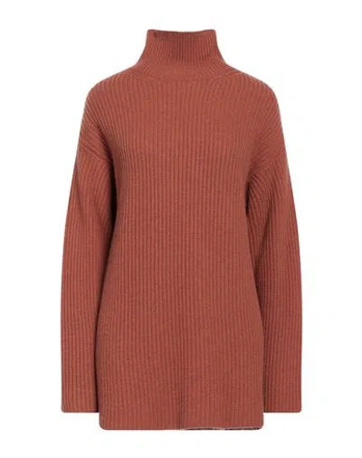 Jucca Woman Turtleneck Rust Size L Wool, Polyamide, Cashmere In Red