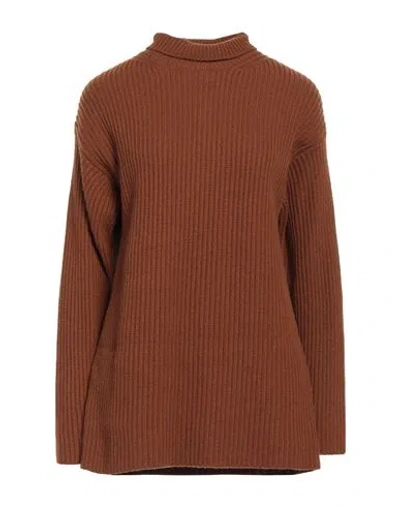 Jucca Woman Turtleneck Tan Size L Wool, Polyamide, Cashmere In Brown
