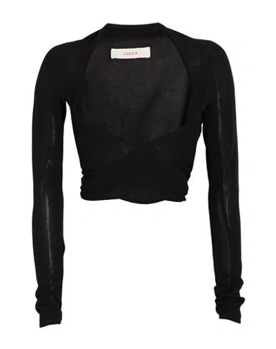 Jucca Woman Wrap Cardigans Black Size M Cotton