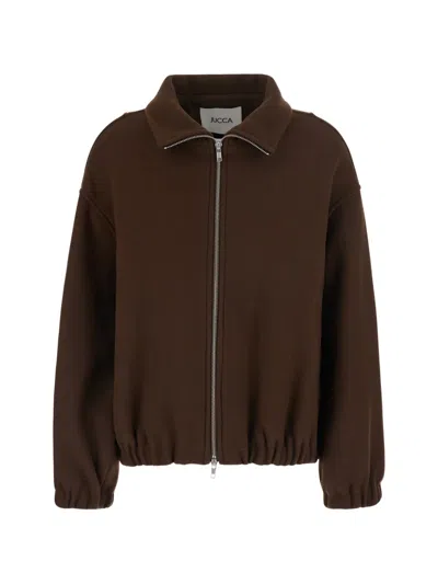 Jucca Zip-fastening Long-sleeve Jacket In Brown