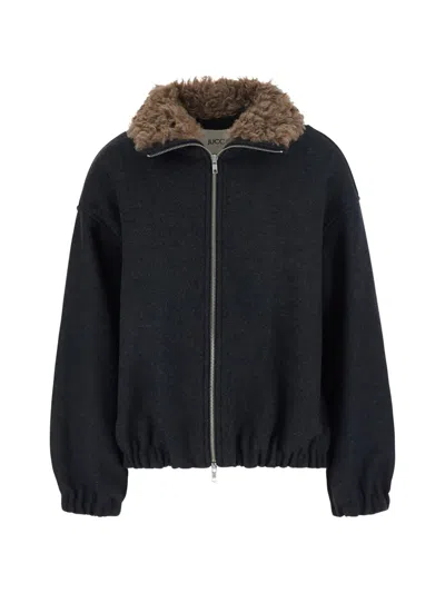 Jucca Zip-fastening Long-sleeve Jacket In Black