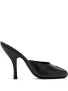 Jude 105mm Date Leather Mules In Black