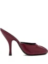 Jude 105mm Date Peep-toe Stiletto Mules In Red