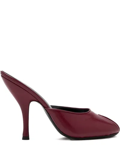 Jude 105mm Date Peep-toe Stiletto Mules In Red