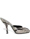 Jude 105mm Date Snake Leather Mules In Multi