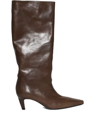 Jude 60mm Cave Knee Boots In Brown