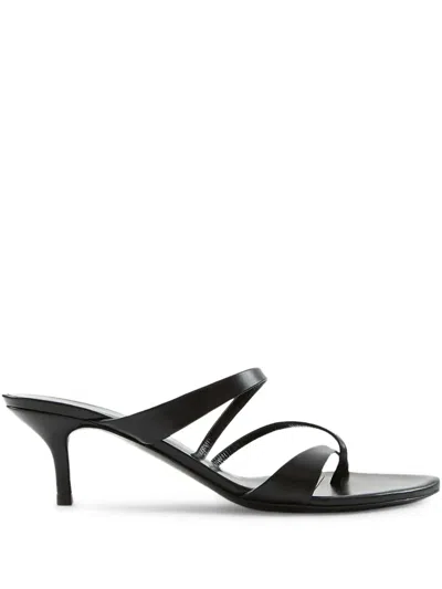 Jude 60mm Heath Mules In Black