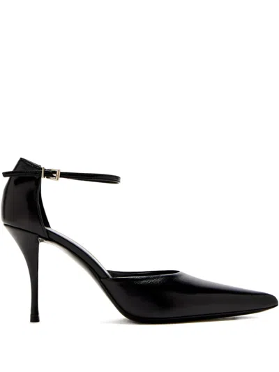 Jude 90mm Court Ankle-strap Stiletto Pumps In Black