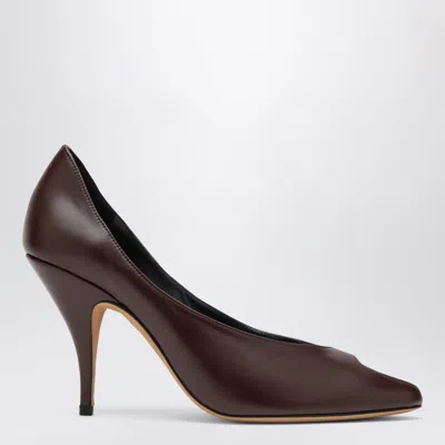 Jude Barolo Pumps With Toe Cut-out In Burgundy