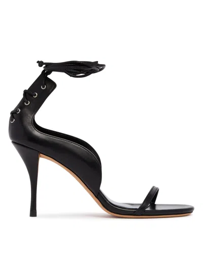 Jude Black Corsetto Leather Sandals