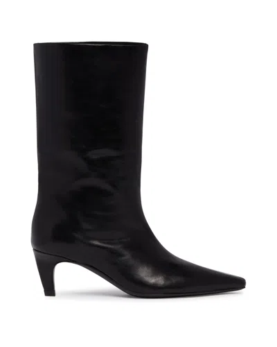Jude Black Leather Ankle Boots