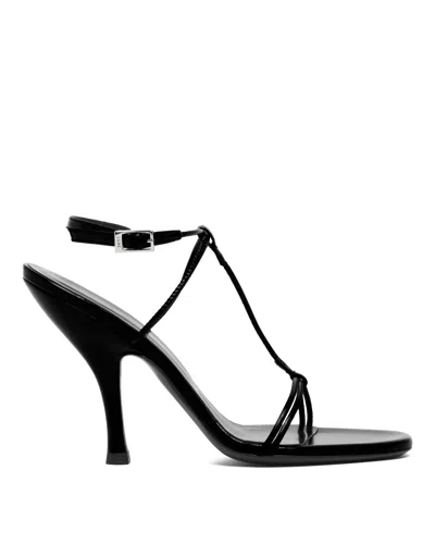 Jude Black Leather Mixer Sandals