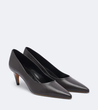 Jude Blade Leather Pumps In Brown