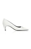 Jude Blade Leather Pumps In White