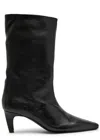 Jude Cave 60 Leather Mid-calf Boots In Black
