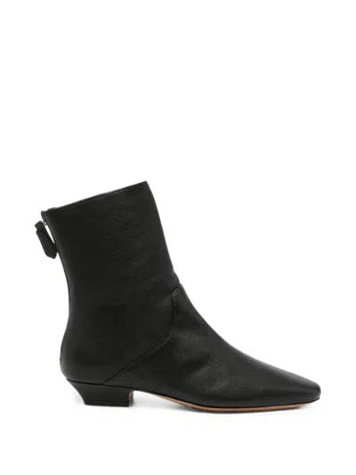 Jude Celina Rear-zip Leather Ankle Boots In Black