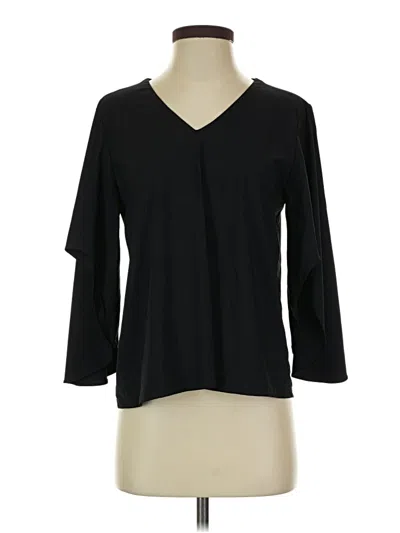 Pre-owned Jude Connally 3/4 Sleeve Top Black V-neck Tops
