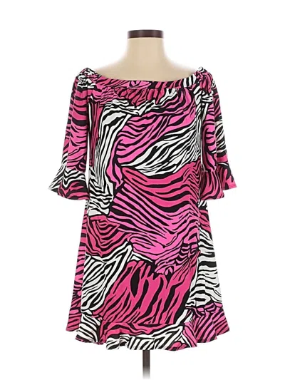 Pre-owned Jude Connally 3/4 Sleeve Top Pink Boatneck Tops