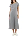 Jude Connally Alexandra Lurex Terry Dress In Starlight Grey In Gray